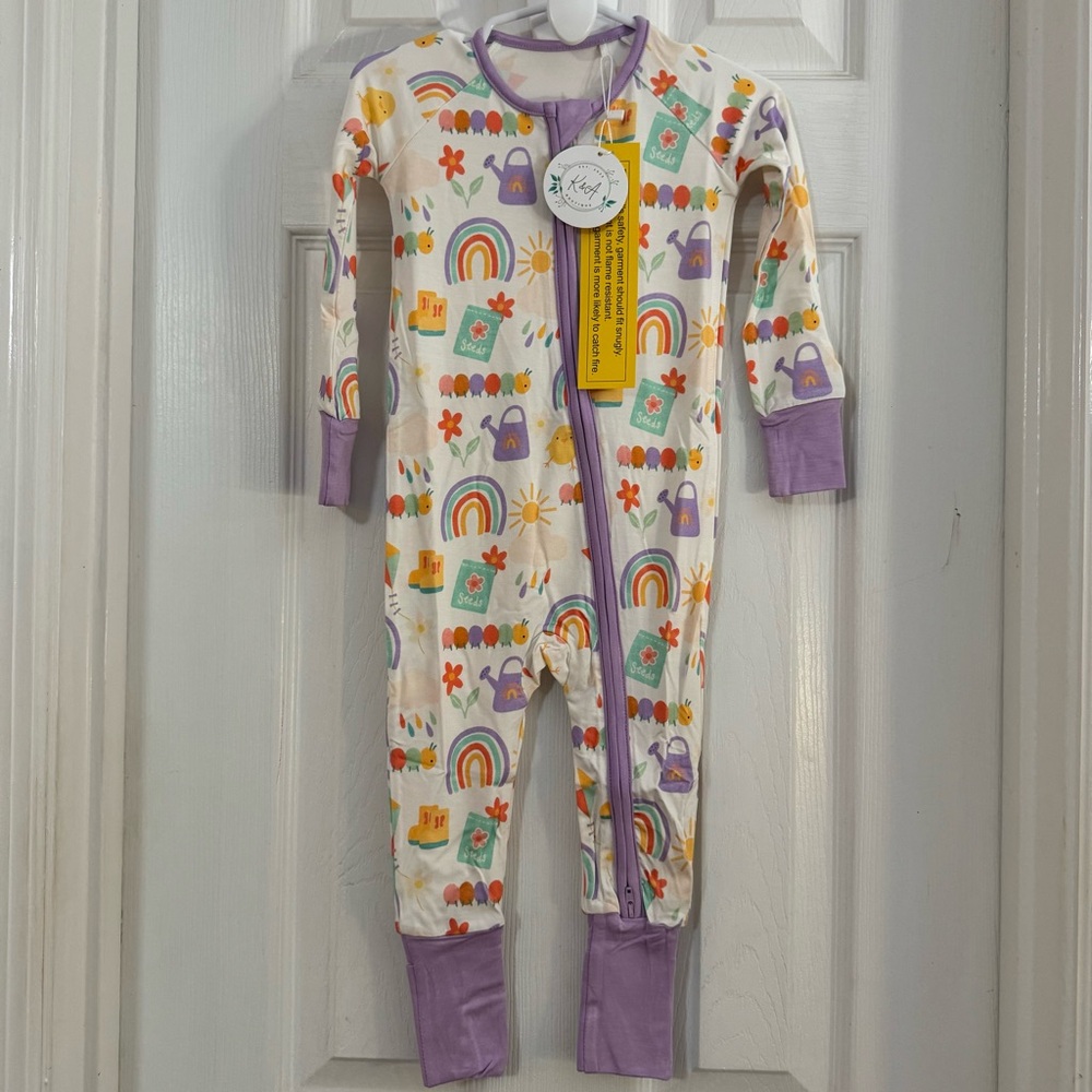 NWT K&A Bamboo Baby Girl Sleepies